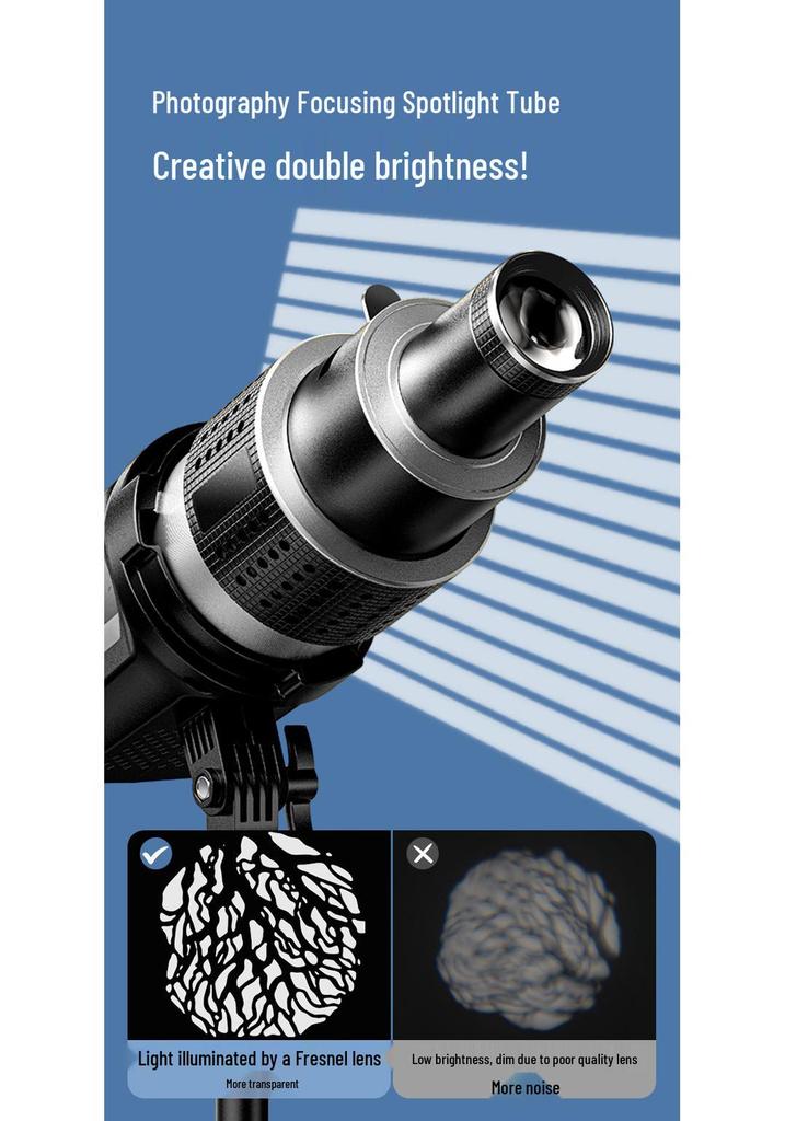 Optical Focusing Snoot for Bowens Mount LED: Compatible with Godox, Jinbei, Aputure