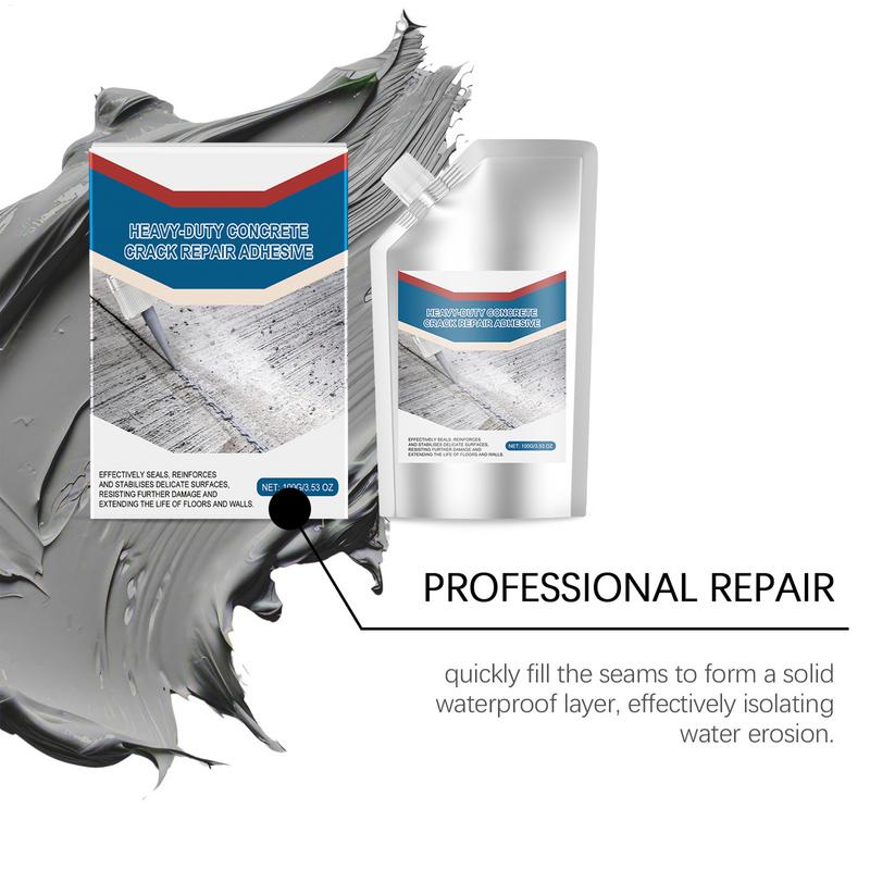 Cement Crack Filler Liquid Concrete Crack Filler Waterproof Concrete Bonding Agent Quick-Drying Sealing Adhesive For Sealing