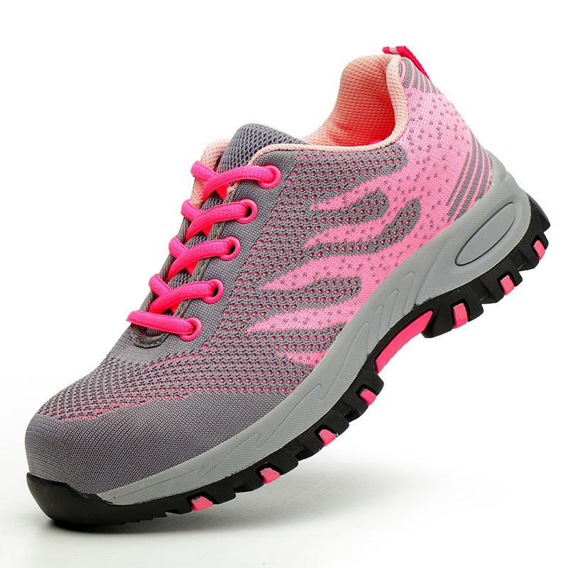 

Women s Lightweight Summer Steel Toe Safety Shoes - Breathable, Anti-Slip, Anti-Smash, Anti-Puncture Casual Work Sneakers