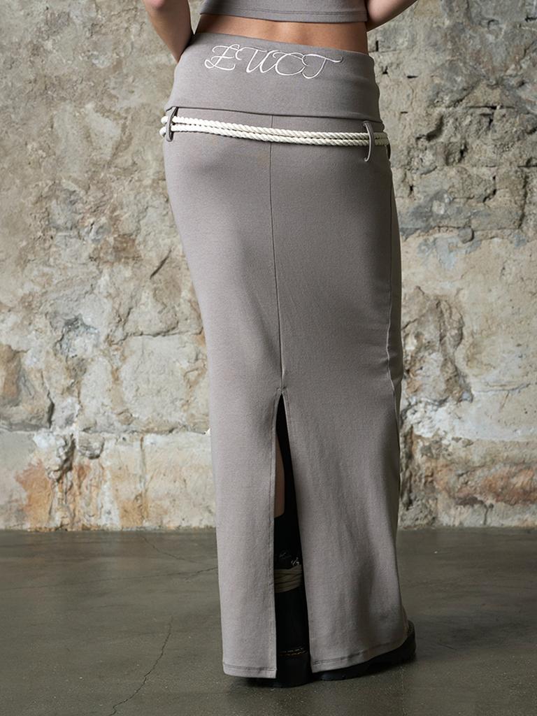 Iyussiti Folding Maxi Skirt - Beige