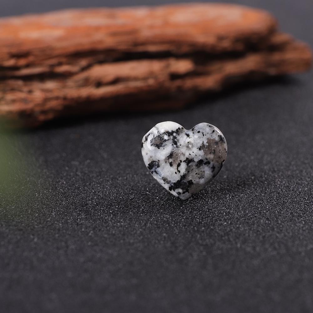 8x20mm Natural Stone Peach Heart Pendant - Crystal, Jade, Agate Gem for DIY Jewelry