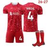 26-27 Liverpool Home Football Jersey for Kids and Adults VIRGIL #4