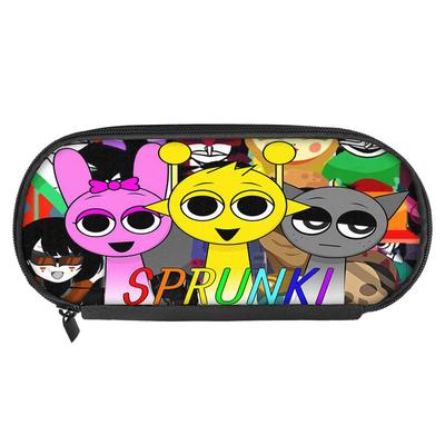Rhythm Box Printed Pencil Bag Sprunki Anime Cartoon Elementary And Secondary School Children'S Pencil Stationery Bag