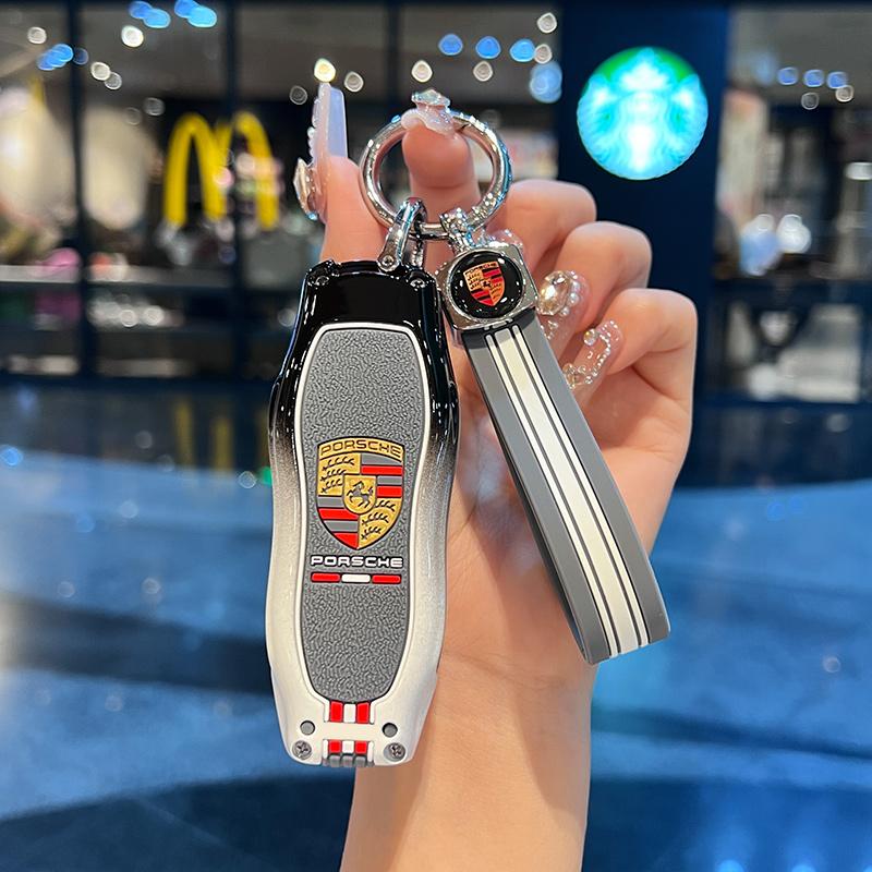 Zinklegering Silikon Bilnyckelskal Skyddsskal För Porsche Panamera Spyder Carrera Macan Cayman Cayenne 911 970 981 991
