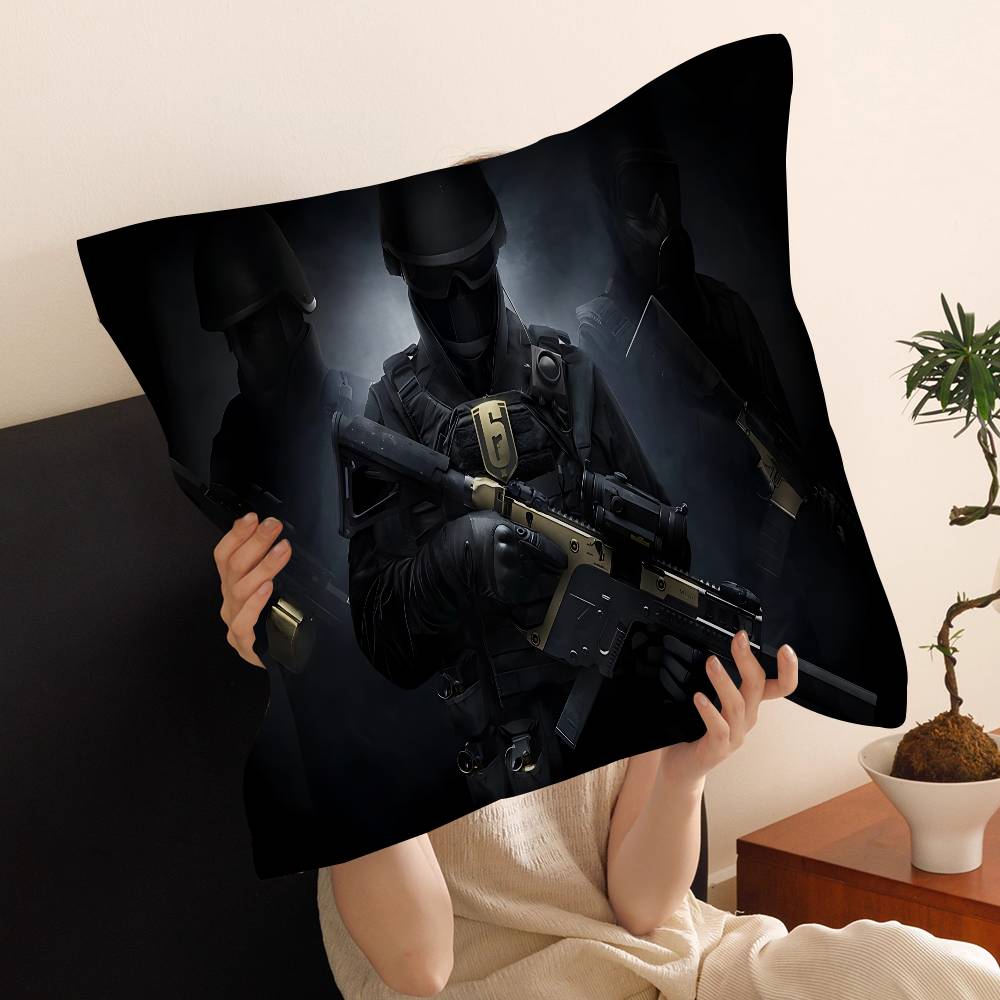 Game R-Rainbow S-Six S-Siege Pillow Gift Home Office Decoration Bedroom Sofa Car Cushion Cover case 45x45