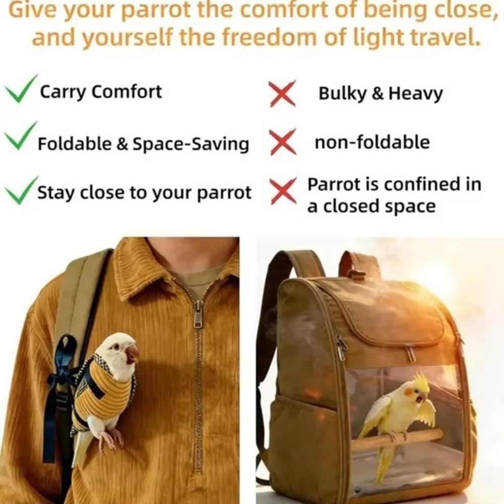Neue verstellbare Träger Papageien Weste Träger Atmungsaktiv Tragbar Vogel Rucksack Träger Ausbruchsicher Vogel Reise Tasche Wellensittiche
