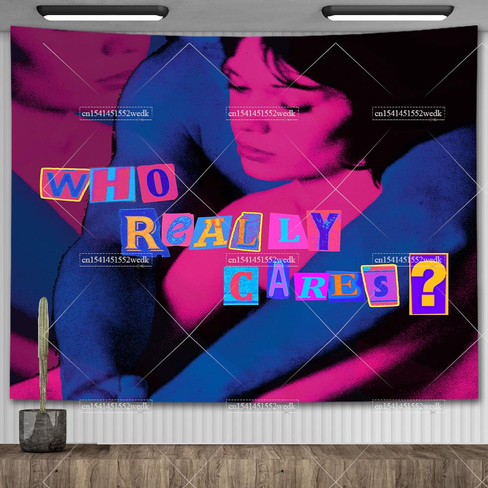 TV Girl Albums Who Really Cares Wall Poster Tapestry Psychedelic Couple Lover Art Tapestry Aesthetic Bedroom Decoration Painting