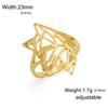 My Shape Punk Hollow Wolf Ring for Men Viking Fenrir Wolf Stainless Steel Adjustable Animal Head Finger Rings Fashion Jewelry