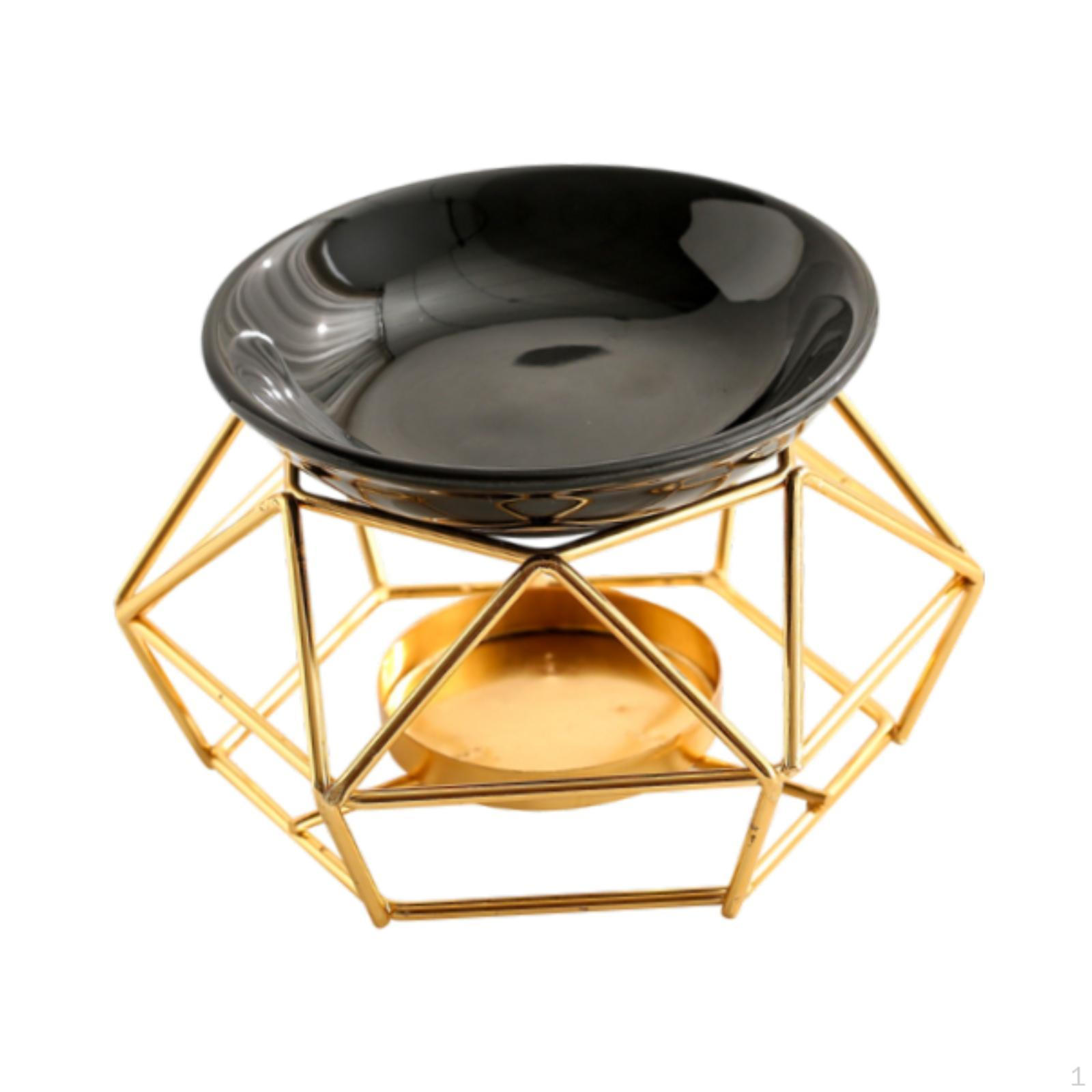

Essential Oil Burner Diffuser Geometric Rack Tealight Candle Holder for Kitchen, Party Night,