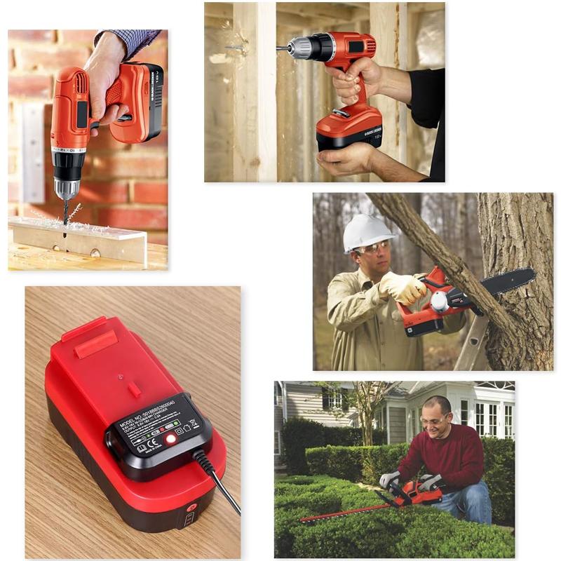 For Black & Decker Safety Charger Multiple Charging Protection For 9.6V-18V NI-CD NI-MH Battery A12-XJ A12EX A1712 FS120BX