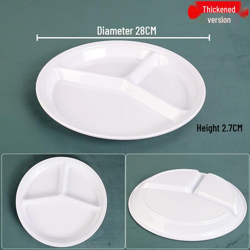 Commercial Melamine Six-Compartment Divided Canteen Tray