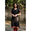 Indian Designer Fandy Satin Kurta Women's Office Wear Top Tunic Kurti Dress