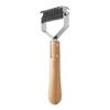 Pet Grooming Rake, Double Sided Detangling Comb Undercoat Rake, with Wooden Handle, Dogs Dematting Tool Remove Tangles Matted And Loose Fur for Medium