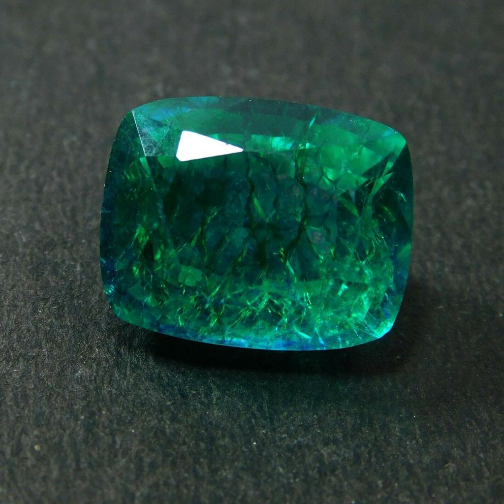 Natural 10.56 Ct Colombian Emerald CERTIFIED Cushion Cut Green Loose Gemstone m-25 008 004