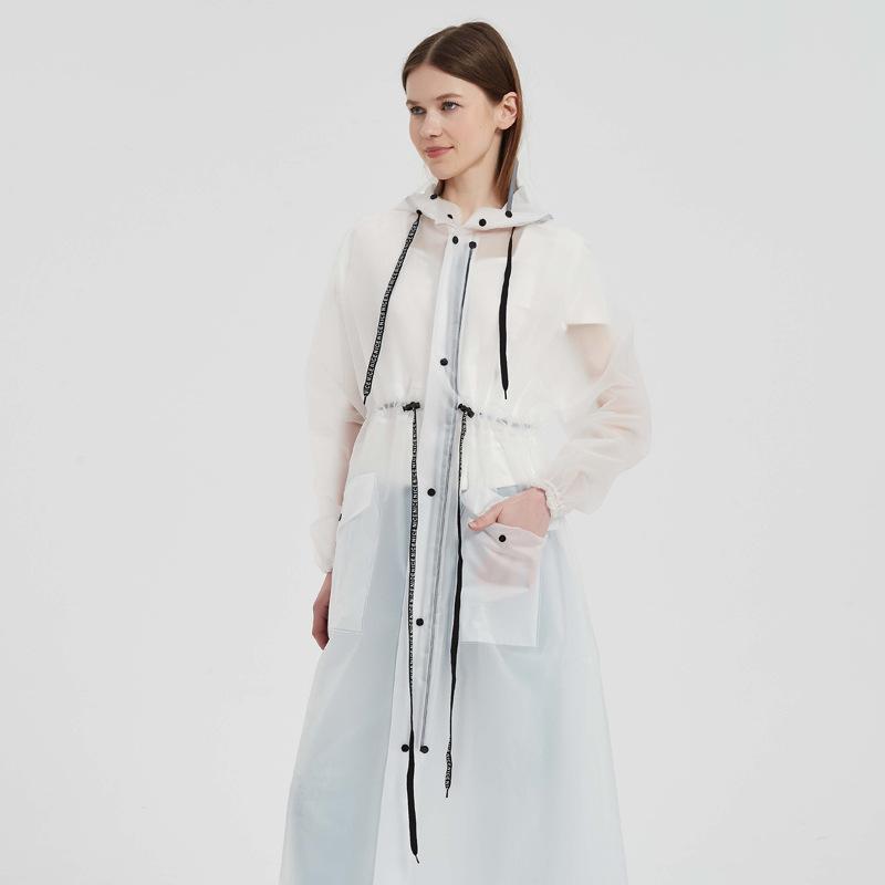 EVA Langer Regenmantel Unisex Männlich Frauen Regenmäntel Poncho Anzug Jacke Tourist Bike Damen Laufen Mit Kapuze Wandern Regenbekleidung Wasserdicht