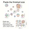3 Sets Contemporary Rainbow Sun Catcher Window Film - PVC Static Cling Bird Collision Prevention Decal - 16mil Thickness - Round Shape