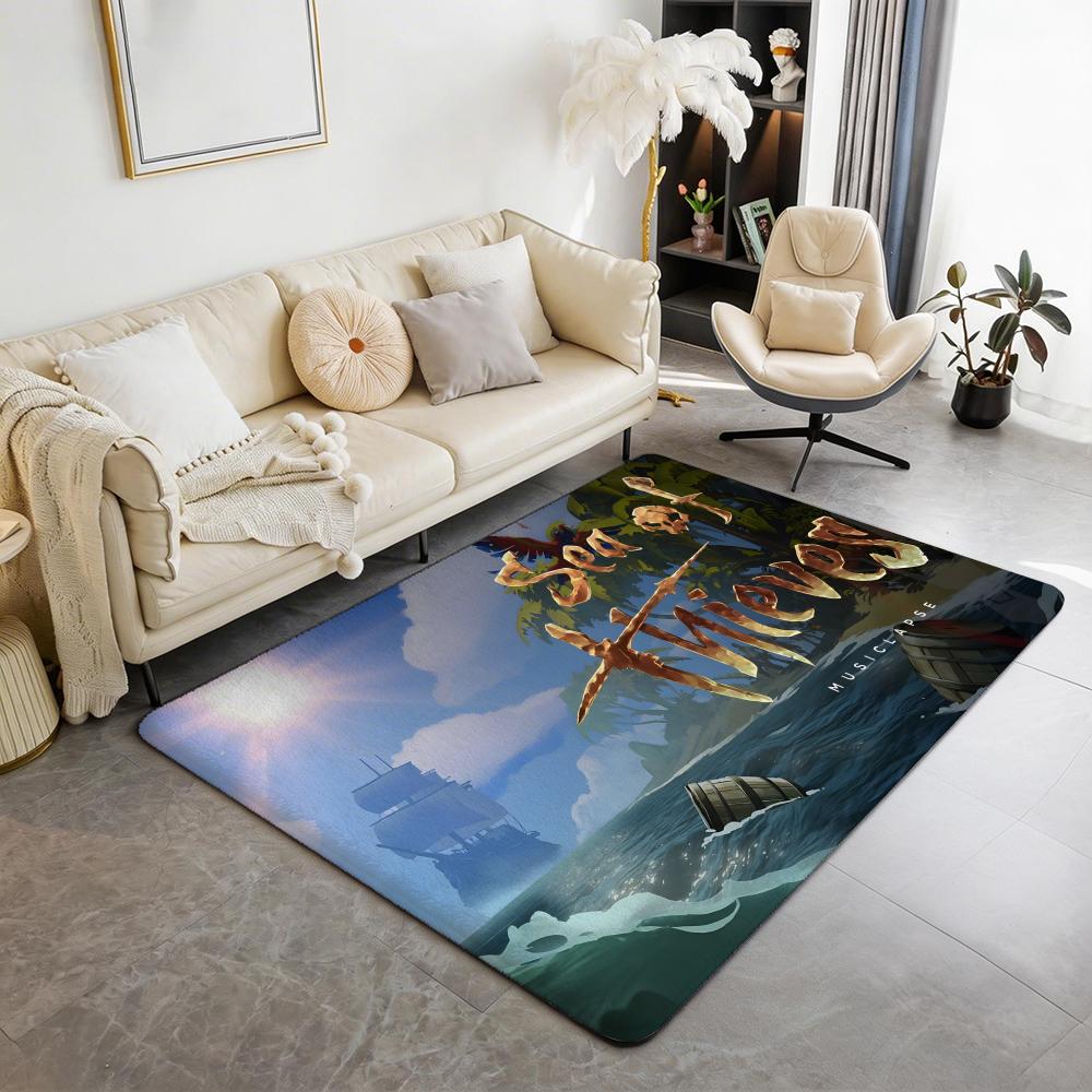 Game G Sea of Thieves Floor Mat Eco  Flannel Doormat Non Slip Odorless Indoor Floor Rug Soft Short Plush Home Mat