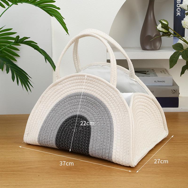 Cotton Rope Woven Tote Baby Diaper & Storage Bag