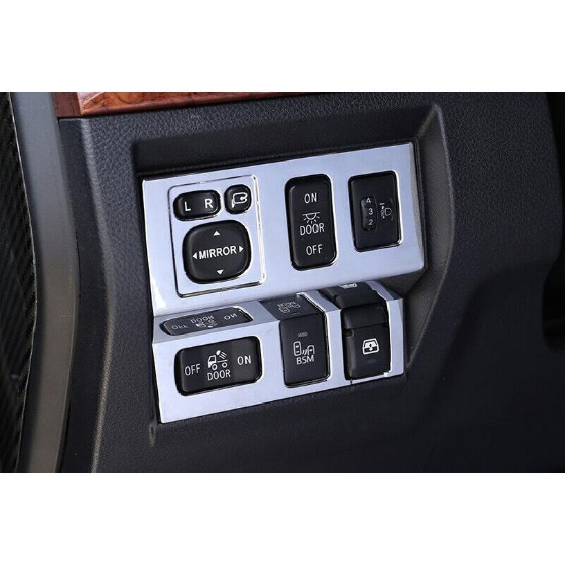 Chrome Headlight Switch Control Frame Trim 1PCS Fit For Toyota Tundra 2014-2021