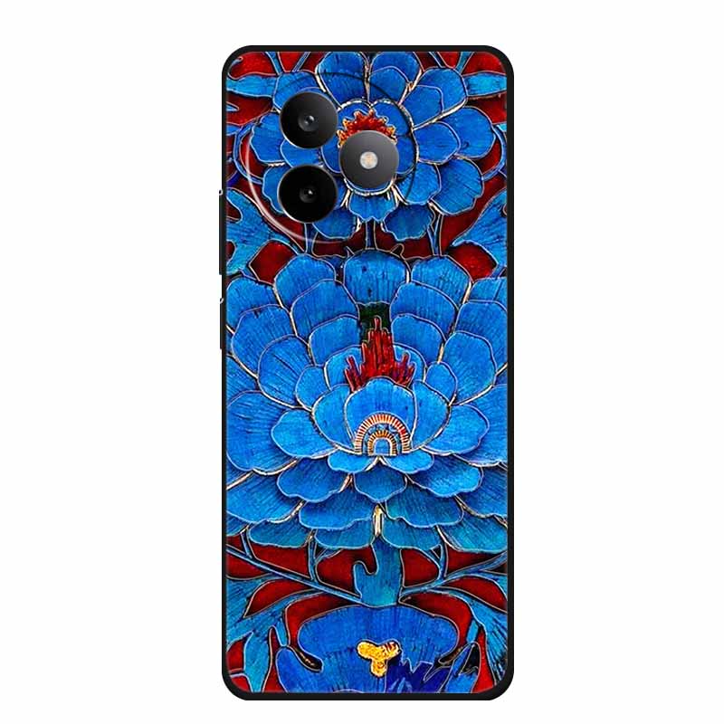 6,83" För Redmi K 80 K80 Ultra Fodral 3D Präglad Blomma Svart Silikon Mjuk Baksida Fodral För Redmi K 80 Ultra Stötsäker Fundas