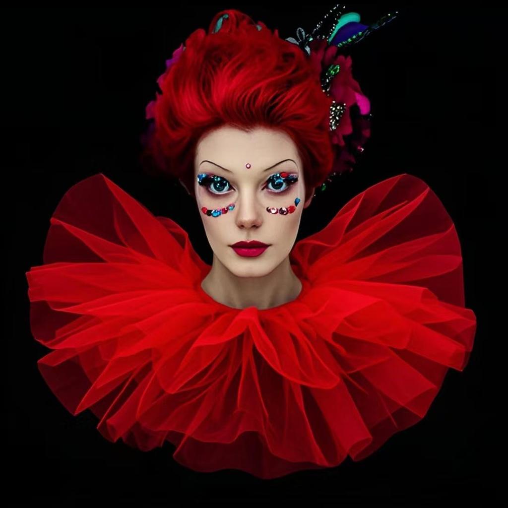 Victorian Jester Tulle Collar for Halloween or Easter Photography