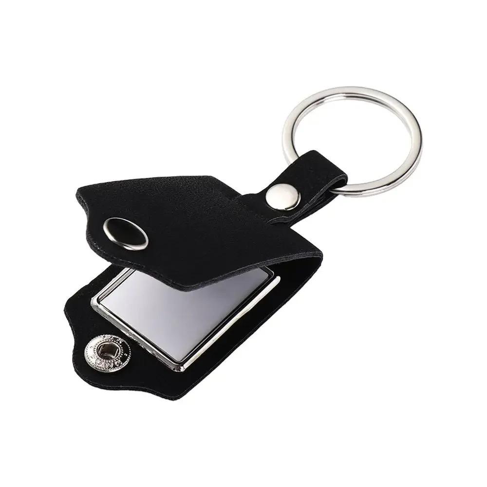 PU Leather Photo Frame Metal Metal Key Chains Fashion Photo Keyring  Gift