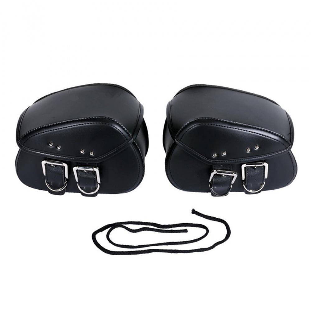 Universelles Mini-Paar Motorrad PU-Leder Seiten-Sattel-Gepäcktaschen Metallschnalle