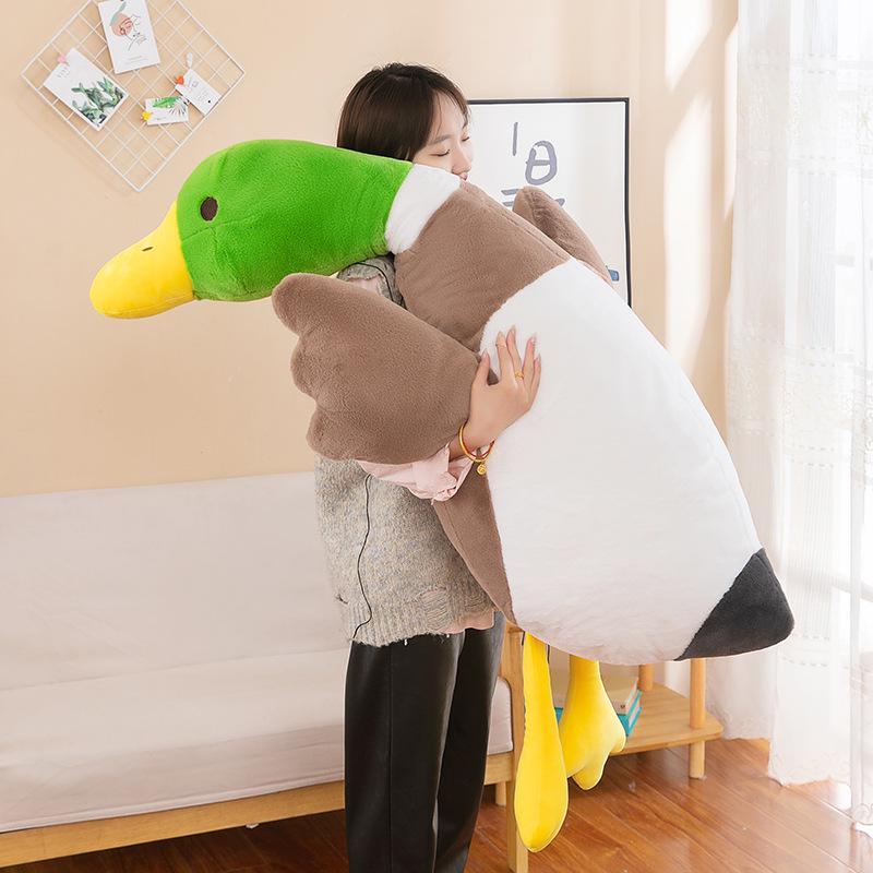

Silly Green Duck Plush Pillow - Funny Creative Birthday Toy 75cm 0.5kg зелёный