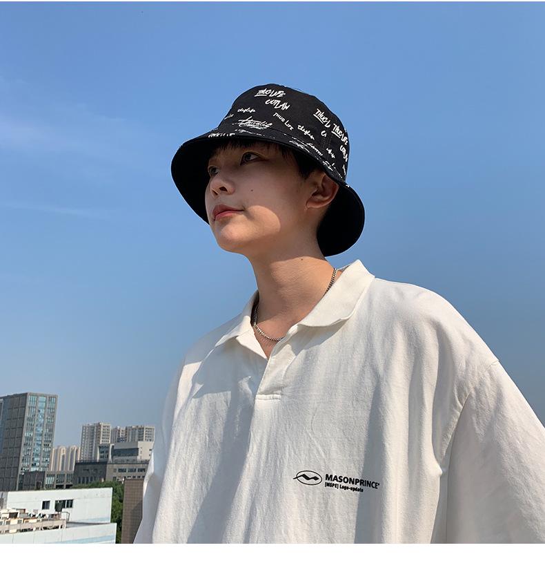 Trendy Double-Sided Embroidered Fisherman Hat for All Seasons - Unisex Casual Style