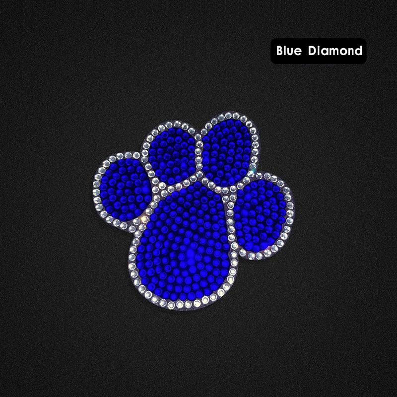 Diamond Crystal Car Stickers Dog Paw Stickers Cute Palm Print Body Tail Scratch Stickers Exterior Decoration Auto Accessories