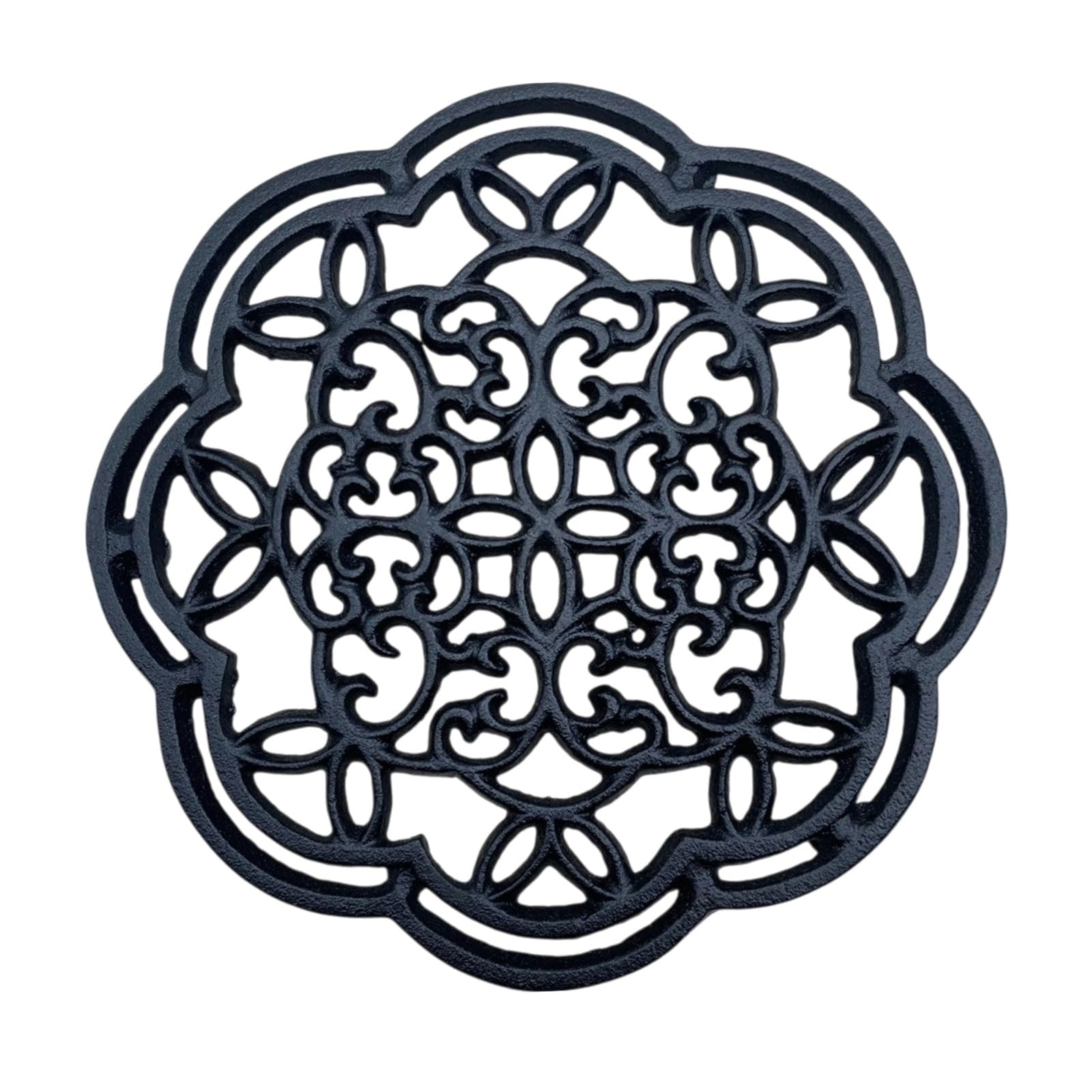 

Lunari Cast Iron Pot Holder, Non-Slip, Heat-Resistant, Antique-Style, Cast Iron Kitchen Accessories, Nordic Style, Flower Design