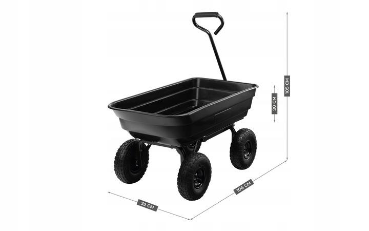 Wózek Ogrodowy Taczka Przyczepka Gregman Cart 2.0 120L Do 200Kg