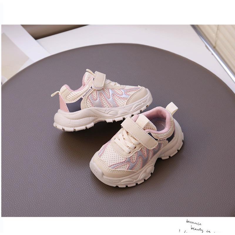Autumn fashion striped children's sneakers double mesh breathable girls running shoes non-slip students