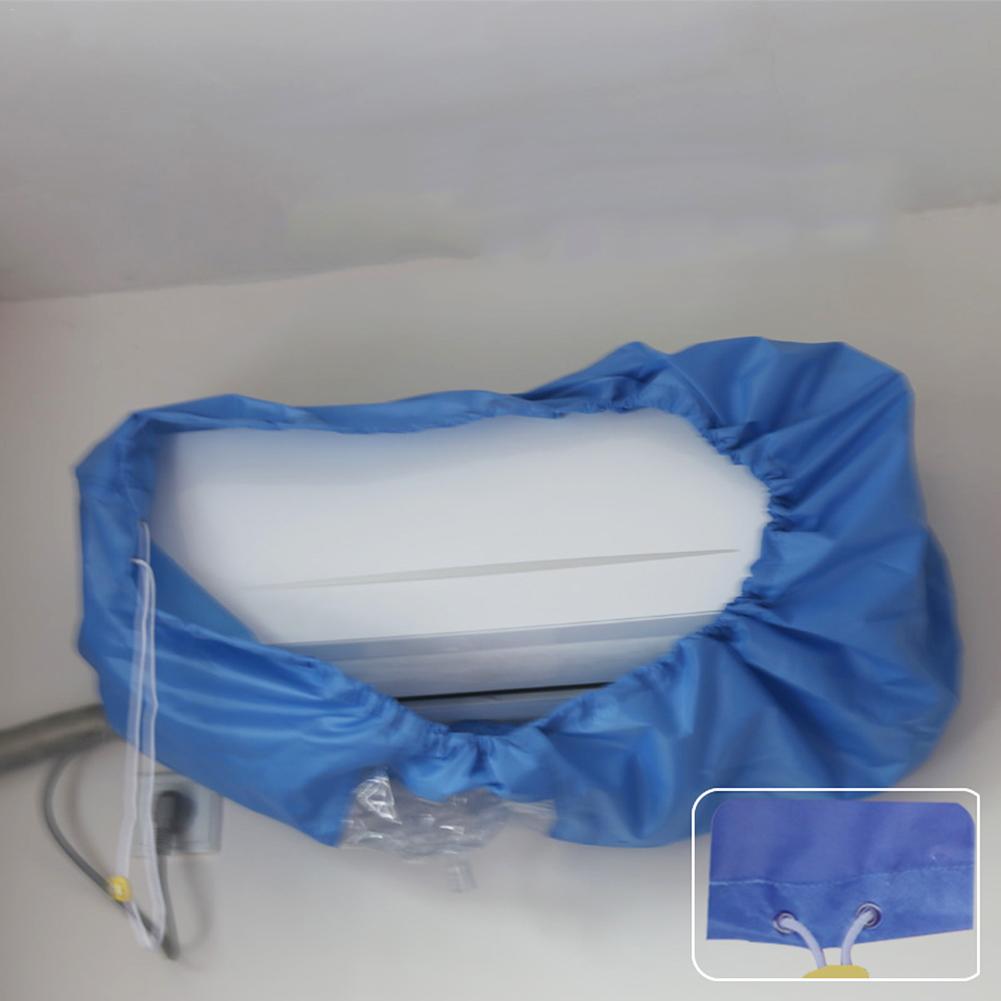 Air Conditioner Cover Washing Wall Mounted Air Conditioning Cleaning Protective Dust Cover Cleaner Cleaning Bags Tightening Belt