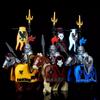 MOC Building Blocks Medieval Character Accessories Warhorses Militiamen Dragons Castles Knights Brick Gifts Toy Helmets Shields