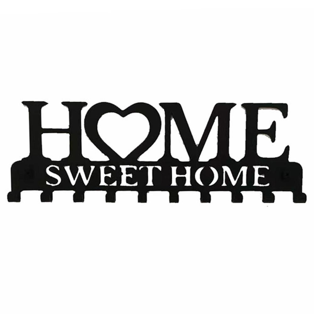 Carbon Steel HOME Creative Key Holder Wall Mount Rack with 10 Hooks Storage Organizer