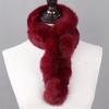 Hot Sale Women Winter Real Rabbit Fur Scarf Lady Warm Rabbit Fur Scarves Knit Natural Real Rabbit Fur Ring Casual Muffler