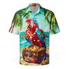 Camisa Hawaiana de Verano para Hombre Moda Loro Mar 3D Estampado Camisa Manga Corta Casual Camisas de Playa Blusa de Vacaciones Aloha