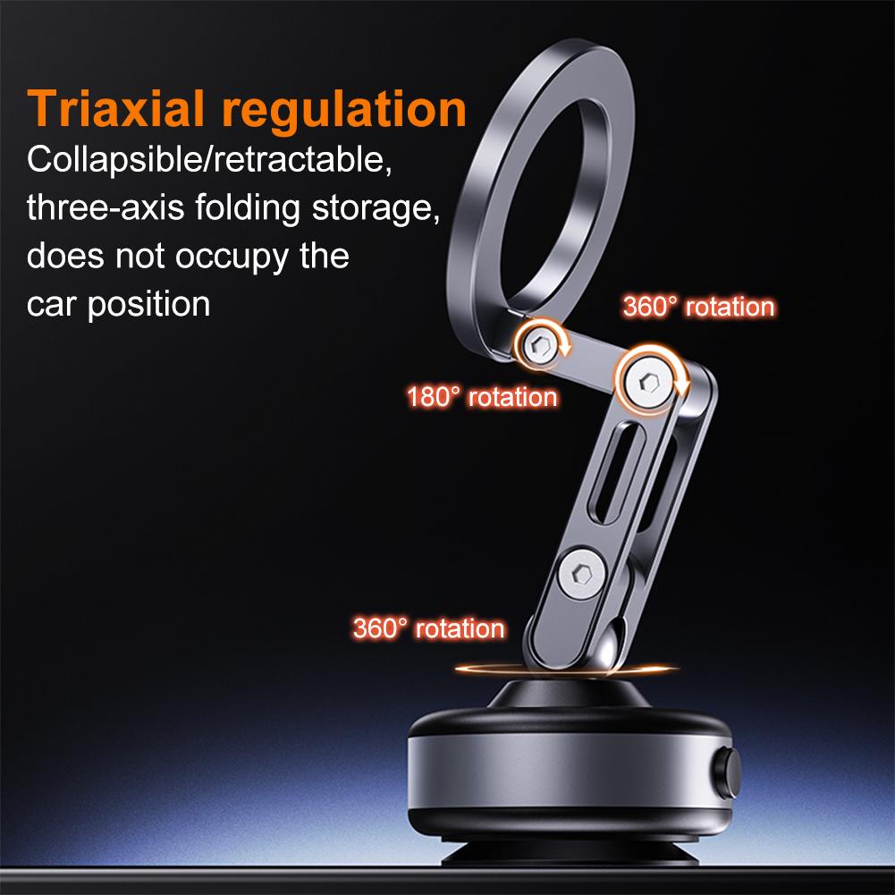 For Magsafe Intelligent Car Mount 360° Rotatable Folding Magnetic Car Stable Holder for Iphone 16/15/14/13/12 Plus Pro Max Mini