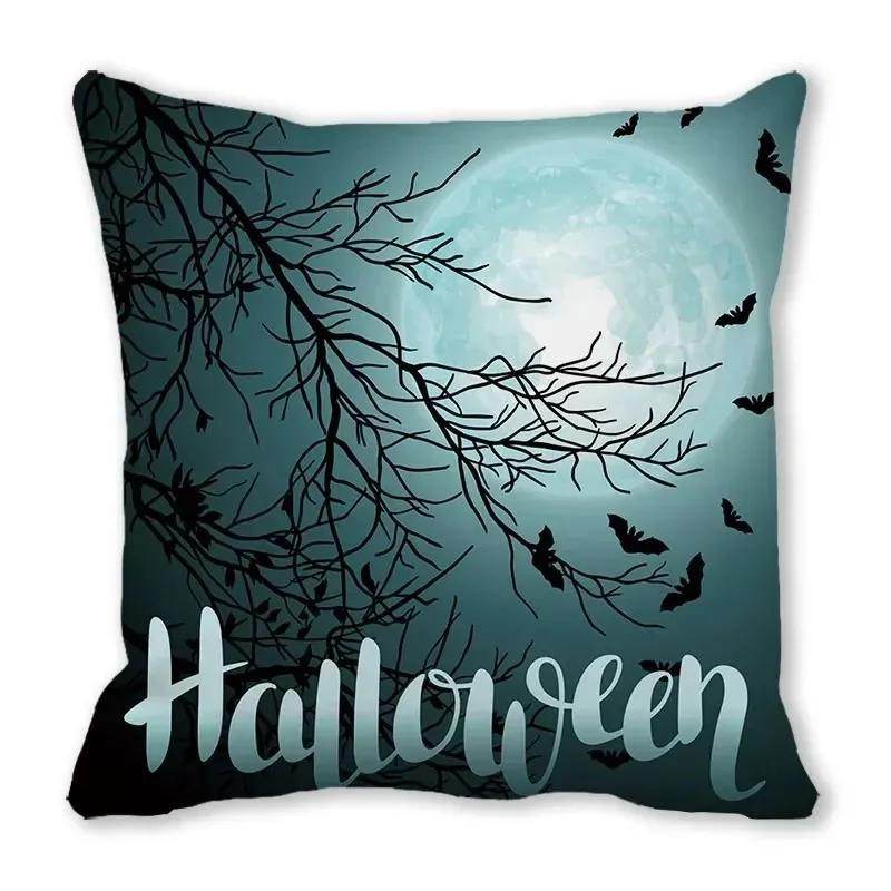 Halloween Horror Night Pattern Living Room Office Sofa Car Decorative Pillowcase