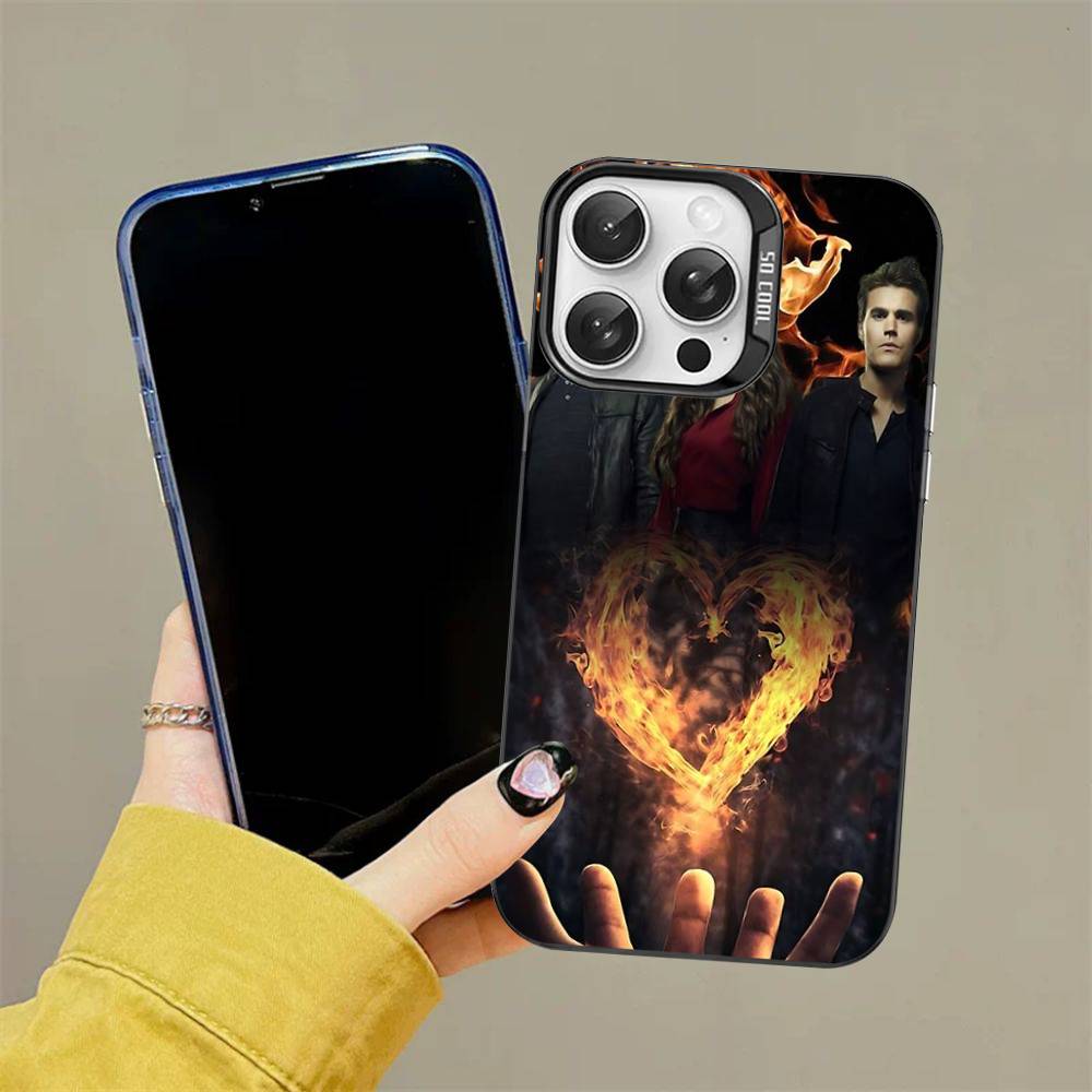T-The V-Vampire Diaries Movie Phone Case For iPhone 16 15 14 13 12 11 Pro Max 17 Plus Colorful Cover