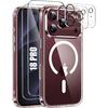 Case for iPhone 18 Pro, Shockproof with Magnetic Ring - 2 Tempered Glasses - 2 Camera Protectors