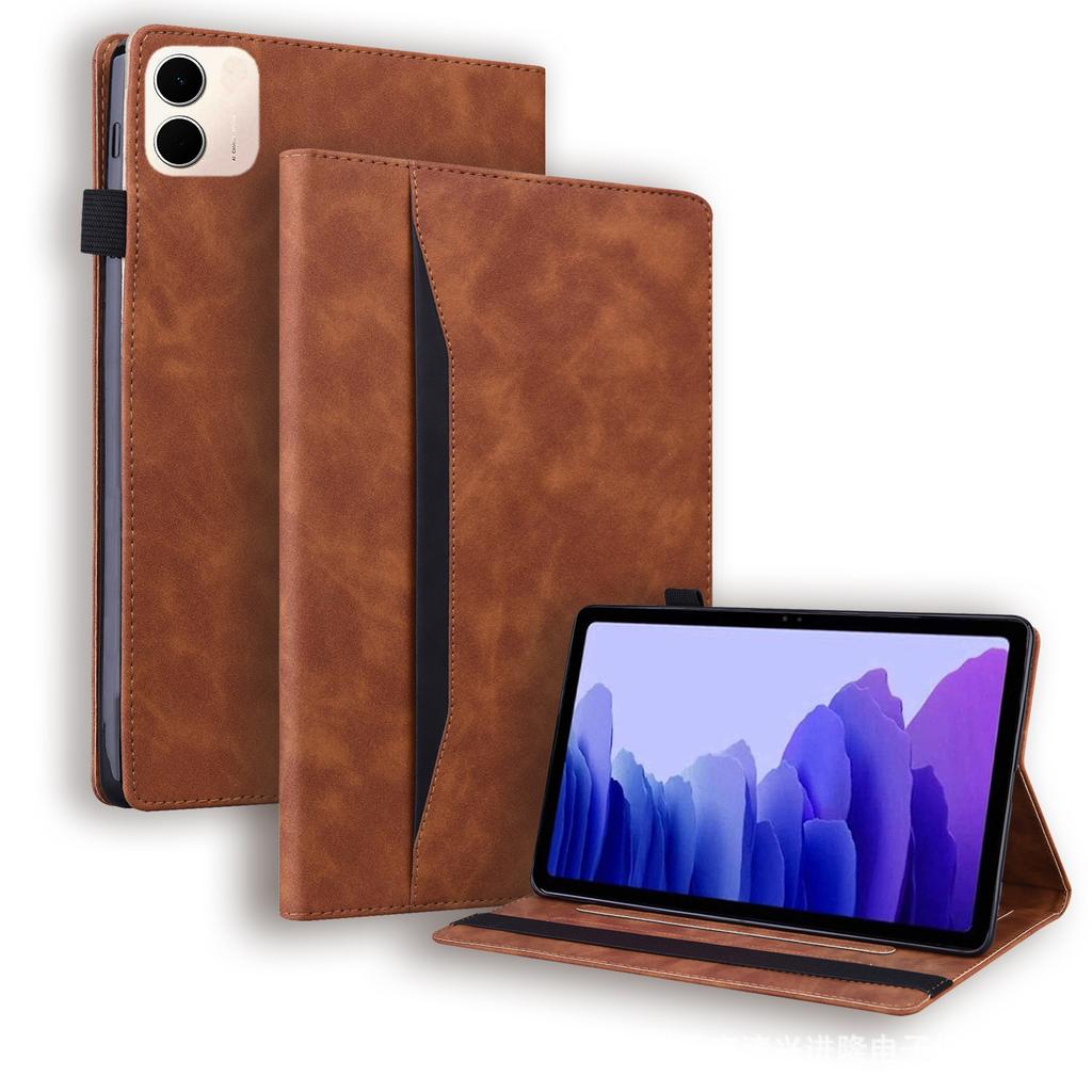 Applicable to real me Realme pad3 11.6 inch 2026 flat leather case, matte contrasting color card holder shell