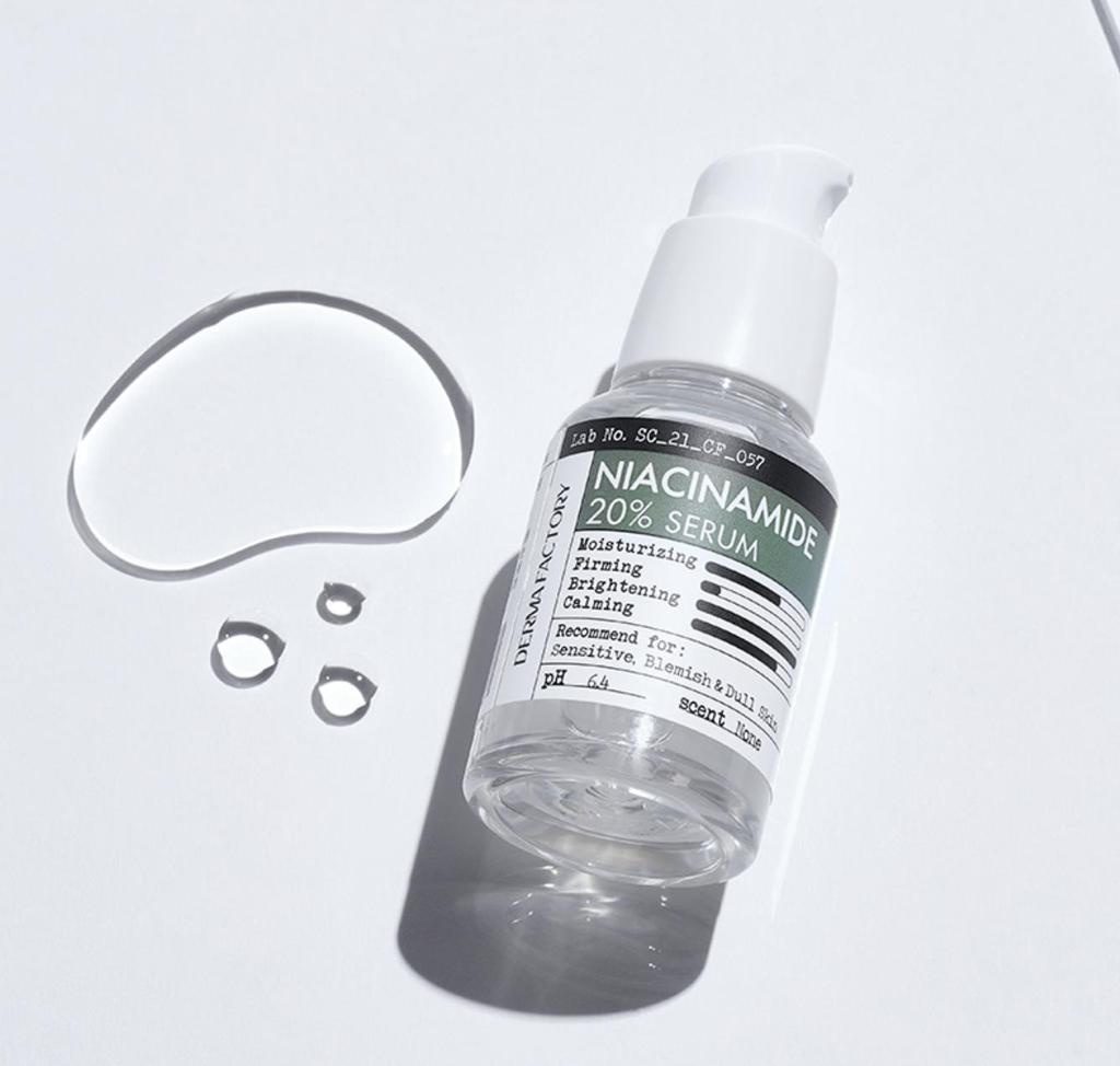 DERMA FACTORY Niacinamide 20% Serum Toon Balanceren Poriën Verzorging 30ml Verhelderende Ampul K-Beauty