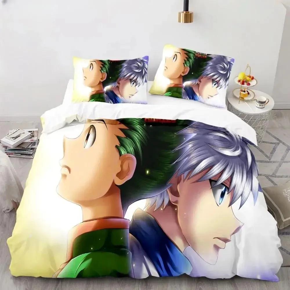 Hunter X Hunter 3D Duvet Cover Set Bedding Set Japanese Anime Twin Queen King Quilt Cover Pillowcases Polyester 3D Print Anime