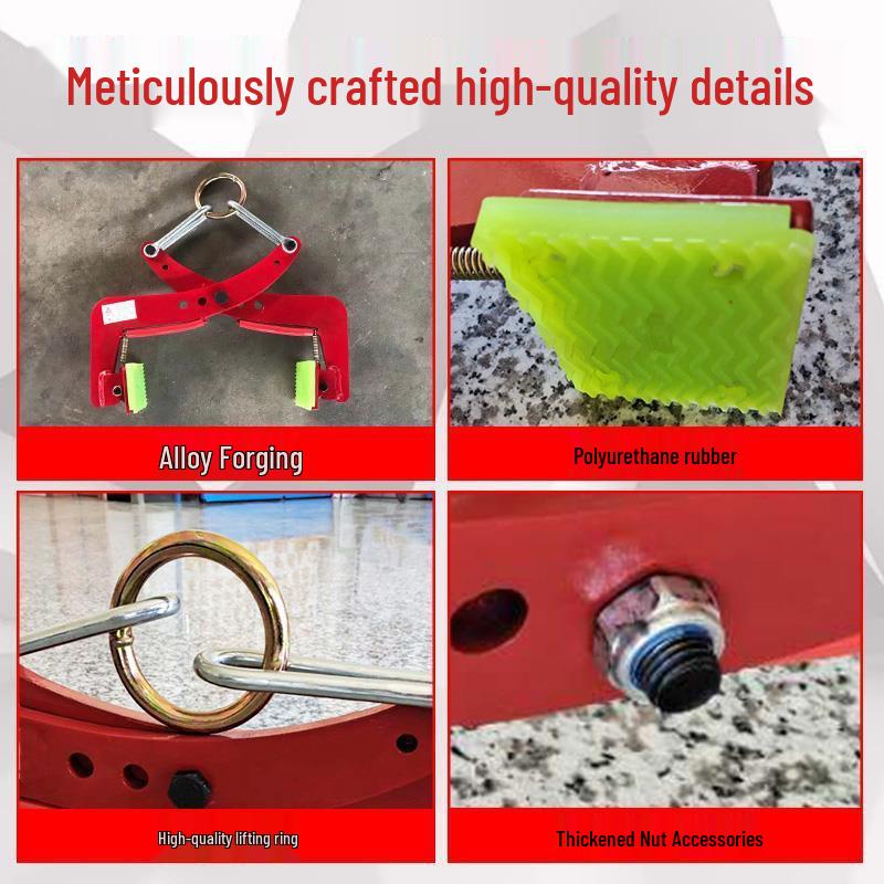 Curbstone Lifting Tongs: Marble & Roadside Stone Handling Clamp Gear