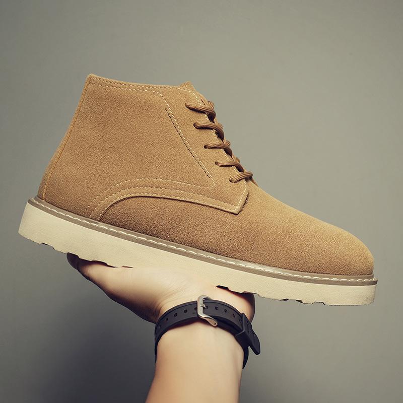 

Tooling boots men s high-top winter new platform short boots genuine leather boots retro super fire men s Martin boots 38