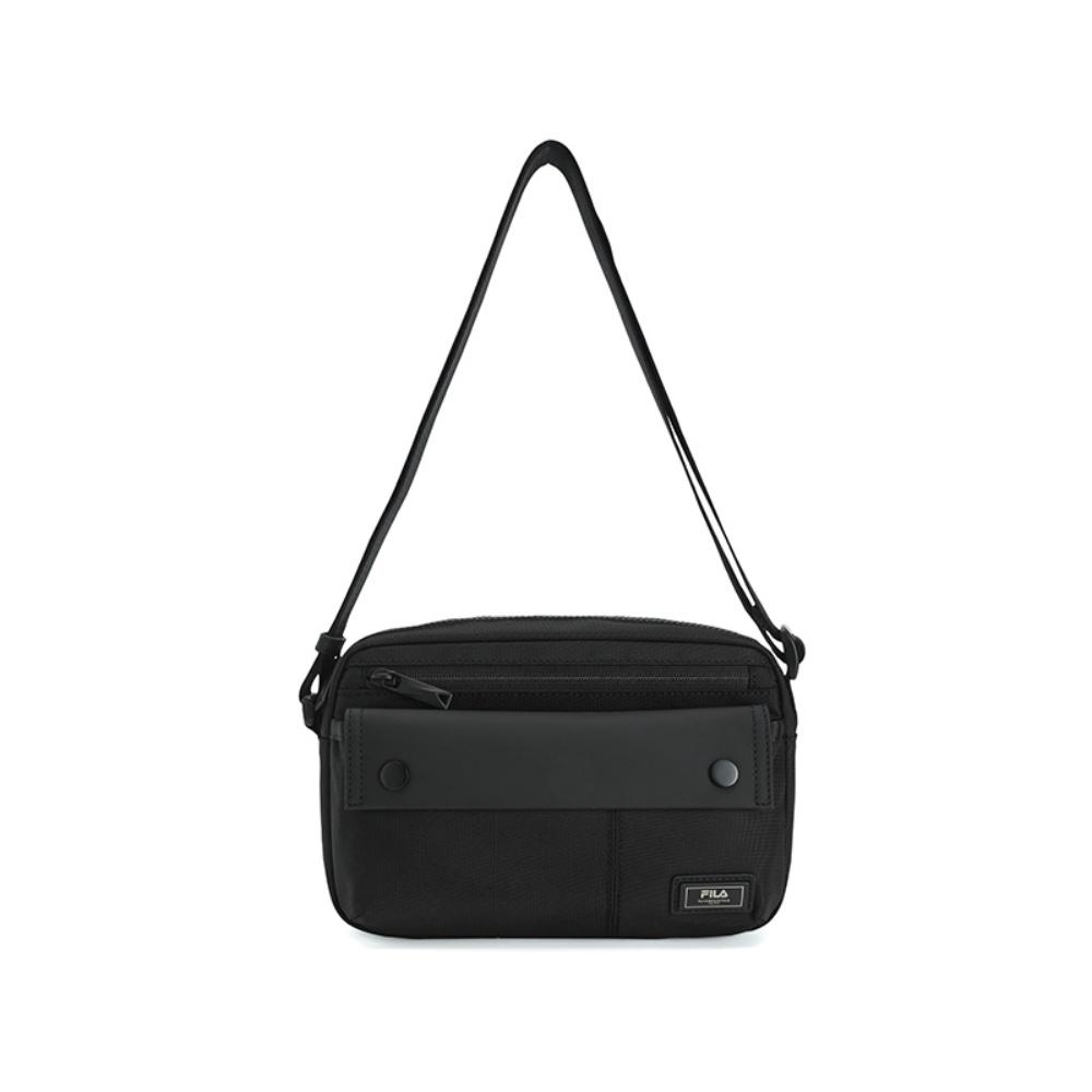 New FILA ORIGINALE Fabric Shoulder Bag Men's Jet Black F13M549101FBK