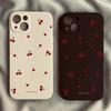 Trendy Brand Cute Cartoon Cherry Phone Case For iPhone 14 16 Pro Max 15 13 11 12 XR 8 Plus INS Korea Soft Silicone Cover Fundas