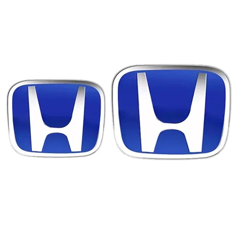 2Pcs for Honda Front Rear Emblem Accord 2013-2023 ABS Chrome Car Logo Badge Fit for 9th 10th Gen Sedan Models Replacement